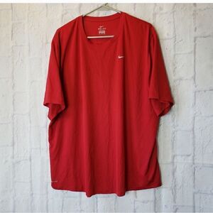 NIKE DRI-FIT Activewear Classic Crewneck Tee Red XXL